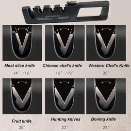 AWESQCQ Knife Sharpener Tool with Adjustable Angle, Multifunctional 4-Stage Professional Knife Sharpeners-Premium Quality Sharpening Stones Restore & Polish Blades for All Knives