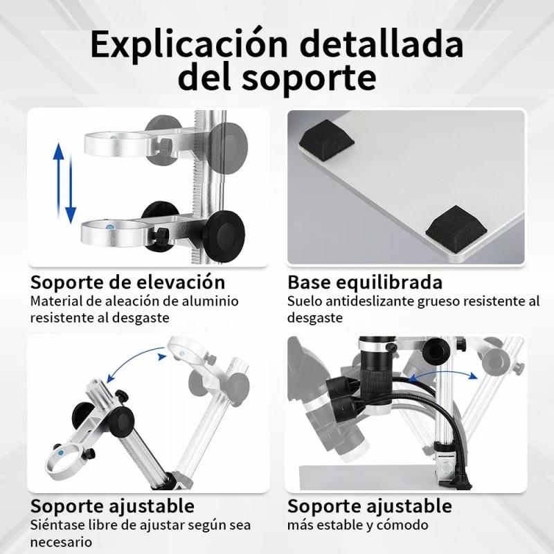 Fnbrli Microscopio Electrónico Académico Con Pantalla Lcd Hd 1600x