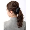 VINGTAINE H-935-BK Ribbon, Banana Clip, Satin, Thin, Medium, Hair Clip,