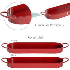 MoFarbe Herb Pots for Kitchen & Windowsill | Kitchen Herb Garden | Indoor Herb Planter | Includes Drainage Hole | Flower Pots Garden Pots for Basil, Mint, Parsley and More (Red)