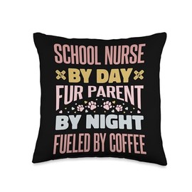 Campus Healthcare School Clinic School Nursing Proud Nurse School Health Advocate Throw Pillow, 16x16, Multicolor