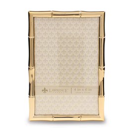 Jewels By Lux Gold-tone 4x6 Bamboo Photo Frame