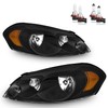 ROADEAL Headlights W/Bulbs for 2006-2013 Chevy Impala, 2006-2007 Chevy Monte
