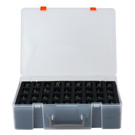 VIXATO Portable Miniature Figure Storage & Carrying Case - 4 Foam Layers fits 108 Infantry Minis & Pick & Pluck for Large Figures White Small