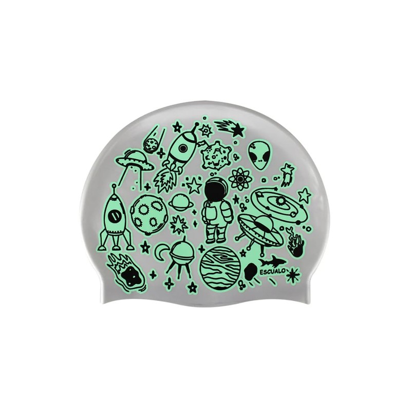 escualo Gorra para Natacion Unisex Adultos y Niños Modelo Espacio