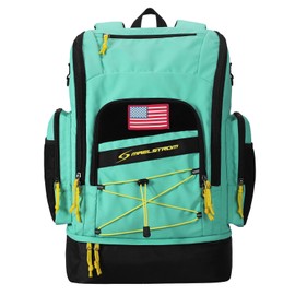 Maelstrom Swim Backpack,35L Swimming bag with Separate Shoes Compartment,Swim Gear Bag for Beach,Athlete Sports Gym Rucksack for Men and Women-Aqua Blue