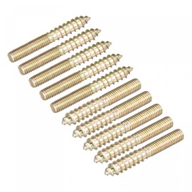 sourcing map Pack of 20 Hanger Bolts Wood Screws Threaded Screws Wood Furniture M5 x 40 mm