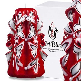 Carved Candles - Birthday Gifts for Women - Decorative Gifts for Mom - Interior Decoration - Vintage Royal Candle - Scarlet Sails