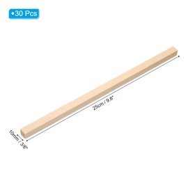 PATIKIL 3/8 Inch Dowel Rods Wood Sticks, 30 Pcs 10 Inch Long Square Wooden Dowels Unfinished Hardwood Sticks for Craft DIY Supplies