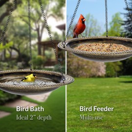 Good Directions BBH13-2 Hanging Bird Bath, Hangin - Aged Brass