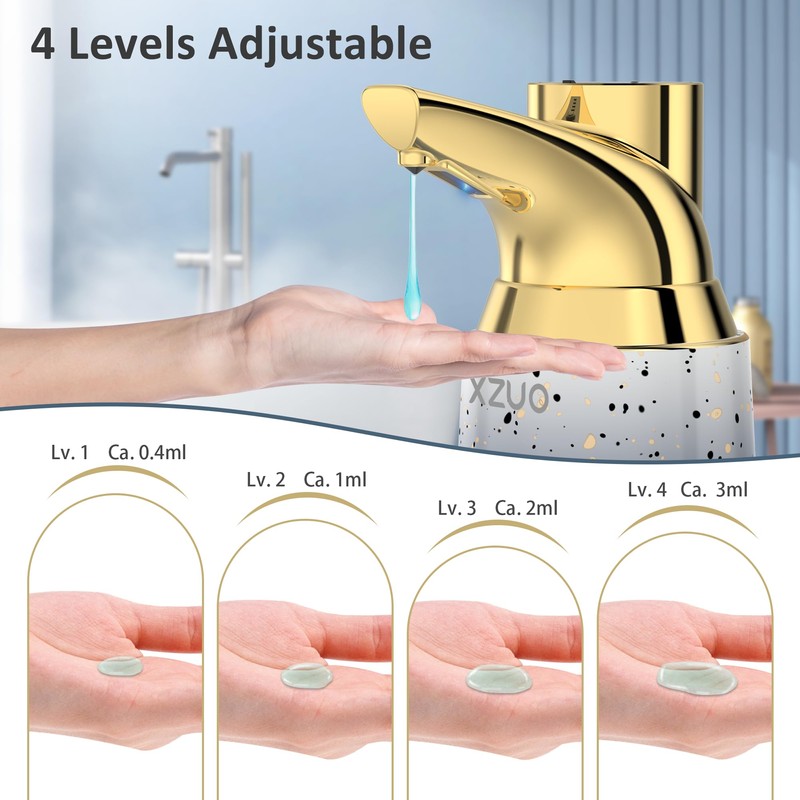 XZUO Automatic Soap Dispenser, Ceramic Touchless Dish Soap Dispenser
