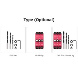 SHUAIGUO 3 Pieces Drill Bit 6mm 8mm 10mm Drill Bit + 30 45 90 Degree Guide Gauge Drill Gauge Pocket Hole Gauge Wood Guides Multi Angle Positioner for Woodworking