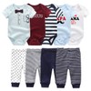 Kiddiezoom Baby 9-Piece Neutral Short Sleeve Long Pants Legging Outfit