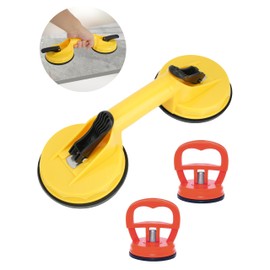 LOGNEW Suction Cups Heavy Duty Aluminum - Dent Puller Glass Holder Hooks to Tile Lifter/Moving Glass/Pad for Lifting/Dent Removal Tools (3 Pack)