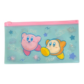 Friend Kirby of the Stars フラットビニールスライダーケースポーチ 7.9インチ(幅)×4.5インチ(高さ) ペンアクセサリー 多目的ケースバッグ 大人用