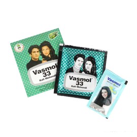 VASMOL 33 KALI MEHANDI 30G [ 5 X 6 SACHETS ]