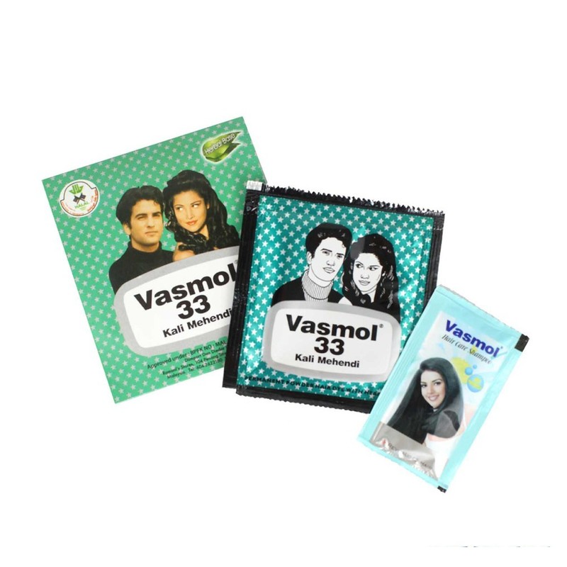 VASMOL 33 KALI MEHANDI 30G [ 5 X 6 SACHETS