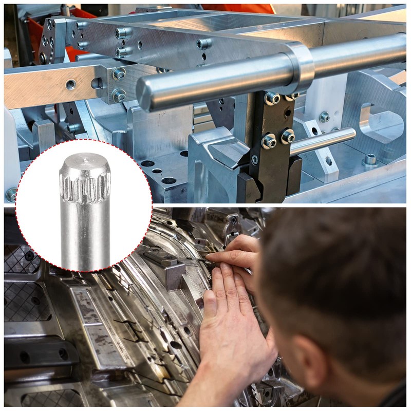 sourcing map Pack of 20 Knurled Head Flat Bevelled End