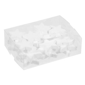 MIJOMA Confetti 3D Glitter Stars Glitter Stars Scatter Stars Table Decoration Elegant and Modern Decoration for Christmas, Birthday, Wedding, New Year's Eve (Sizes: 4/5 cm – Pack of 24, White)