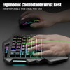 Vbestlife Teclado para Juegos con una Mano, Teclado Inalámbrico RGB,