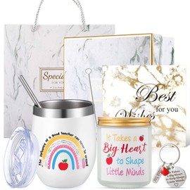 Nuenen Teacher Gifts Set for Women Christmas Teacher Appreciation Gifts from Student Teacher Tumbler Gifts Basket for Women End of Year Last or First Day Christmas Holiday Birthday Teacher Gifts