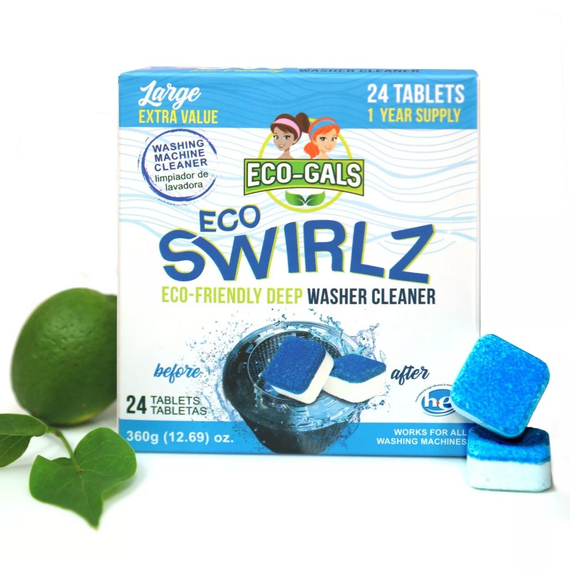 Eco-Gals New Eco-Gals Eco Swirlz Washing Machine Cleaner, 24 Count