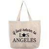 Natural Canvas Tote Bag If lost return to Los Angeles