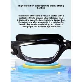 Hofull hd racing goggles waterproof and anti-fog swimming goggles, swimming goggles leak-free anti-fog adult male female teen