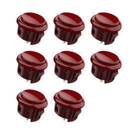 MAYFLASH 8 pcs MFBK-30 Push Button 30mm – for MAYFLASH F300 F500 F700 Arcade Jamma Video Game & Arcade Joystick Games Console(Red)