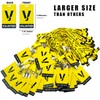 50 Sets Volunteer Lanyards with PVC Plastic Card, Yellow Volunteer