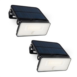 Brendz Paso Solar Outdoor Light with Motion Sensor, 1000 Lumens, IP54 Waterproof, 3 Light Modes, Pack of 2, Solar LED Spotlight with Motion Sensor Outdoor