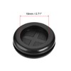 sourcing map Pack of 4 Rubber Grommets Round Double Sided