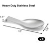 ELFULLY 8 Pack Stainless Steel Spoon Rest, Large Size Ladle