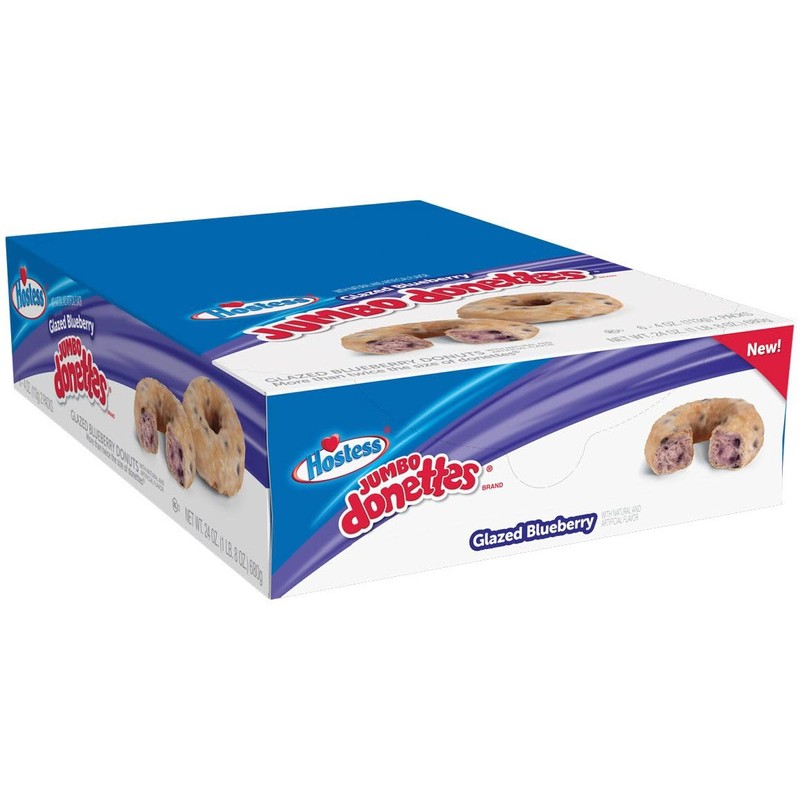 HOSTESS DONETTES GLAZED BLUEBERRY - Jumbo 6/2pk