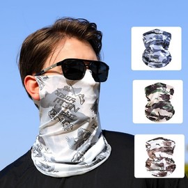 Men's Cool Spring Summer Golf Mask A18 - Outdoor Riding Sun Protection Camouflage Neck Gaiter One Size/Xkz004 Light Gray 40ea