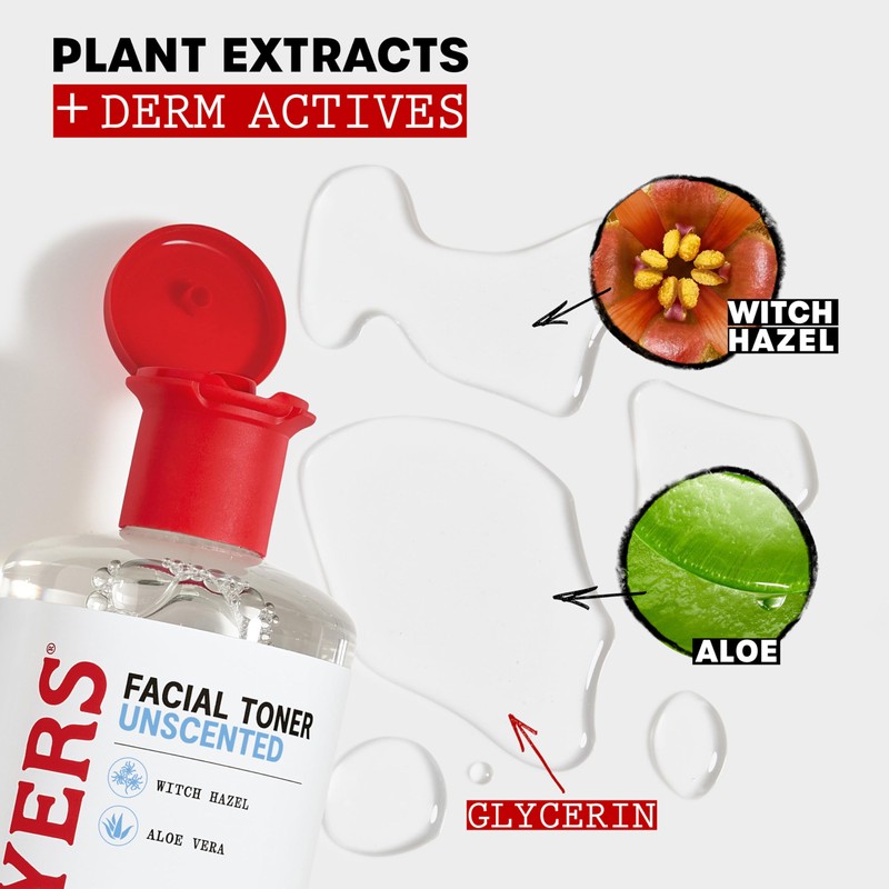 THAYERS Alcohol-Free, Hydrating, Unscented Witch Hazel Facial Toner with Aloe
