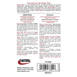 Valterra V11002 'Power Max' Drain Opener and Maintainer - 1 Gallon