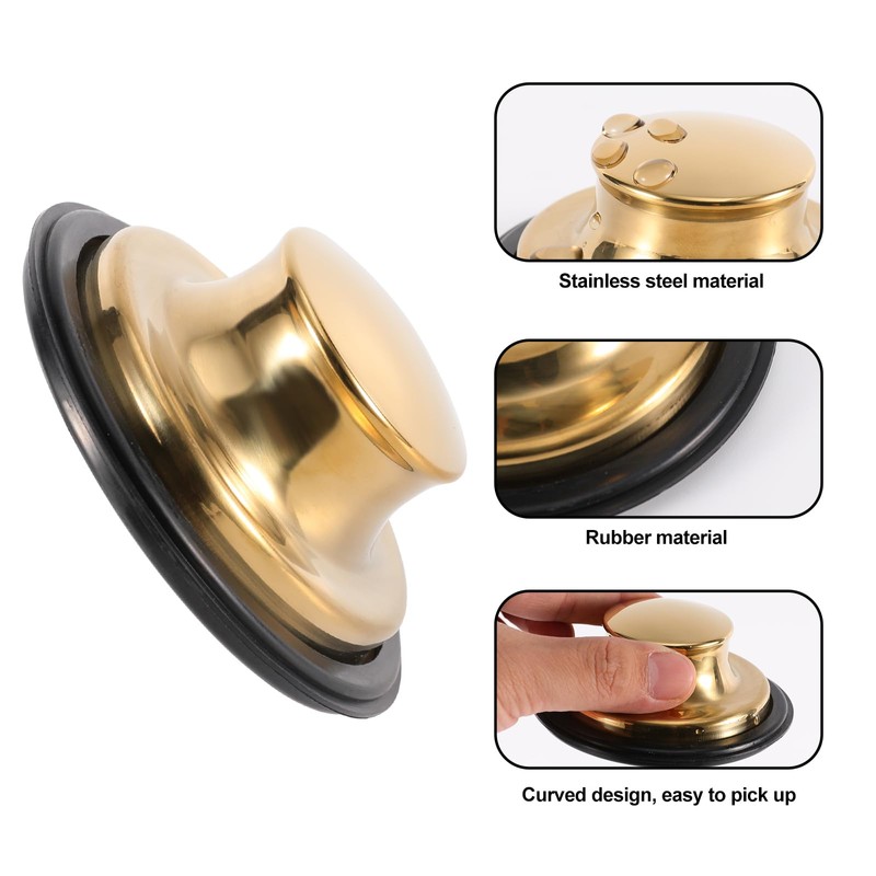 RQYEKDO Kitchen Sink Strainers Sink Stopper Kits, Stainless Steel Sink