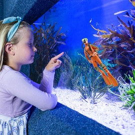 TOPINCN Juego De 4 Uds. De Juguetes De Buzo De Animales Marinos, Figuritas De Mini Buzo, Modelo De Simulación De Aventura Subacuática para Adornos De Mesa De Diseño De Escena