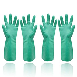 2 Pares de Guantes de lavado de platos,Guantes de Goma Reutilizables Para Limpieza,cocina antideslizantes para lavandería, cocina, jardinería, impermeables, guantes para el hogar (Extra Grande)