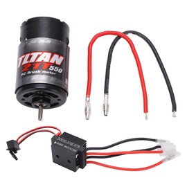 Brushed Motor, 550 RC Car Brushed Motor with Waterproof 320A Two Way Brushed ESC for RC Rock Crawler Car (21T)