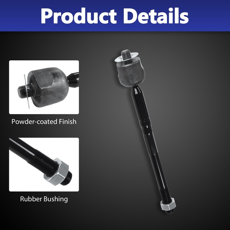 6 Pcs Tie Rod End Kit, Front Inner Outer Tie