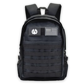 TORCH 30L Backpack Urban Tactical Outdoors MOLLE Bag for Every Day Carry fits 15” Laptop Airline Approved V2 (Black)