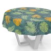 ANRO Oilcloth Tablecloth Washable Wax Tablecloth Garden Tablecloth Round Oval