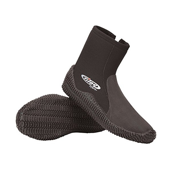 Tilos Scuba Rubber Toe Cap Hydro Side Zip Boot, 7mm