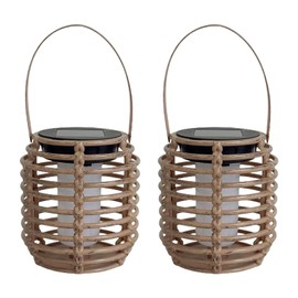 Solar Garden Lights - Solar Lantern Lights Outdoor Decor,Decorative Waterproof Rattan Lantern for Yard Garden Lawn Trees Porch Patio Pathway