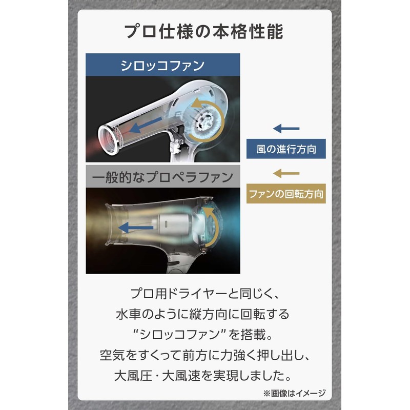 TESCOM NIB400A-K/E Dryer, Protect Ion, Lightweight, Compact, 5.9 ft (1.7