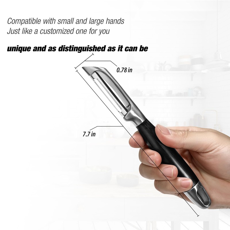 KULUNER [Upgraded] 304 Stainless Steel Multi-Function Kitchen Peeler - With