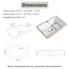 24 Inch Rectangular Undermount Bathroom Sink, Los Flexi 24" x
