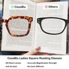 CessBlu 10 Pack Square Eyeglasses for Women with Spring Hinges